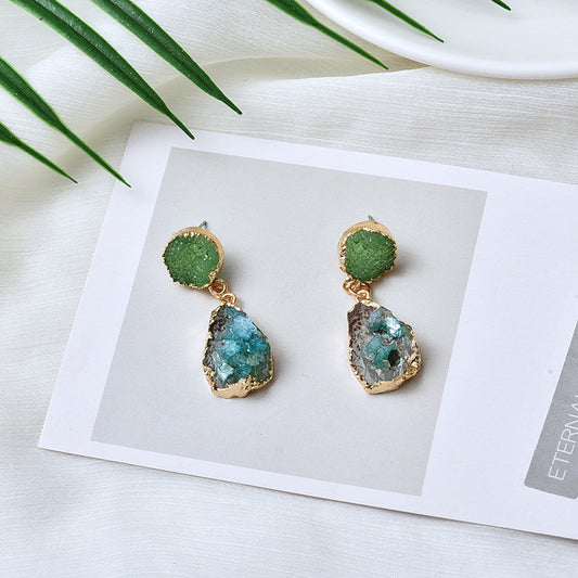 Personality Simple Natural Stone Imitated Irregular Earrings - ZOHOR