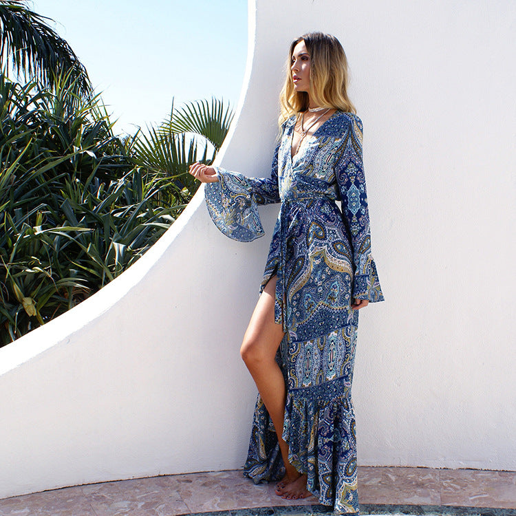 Bohemian Dress With Beach Cover - ZOHOR