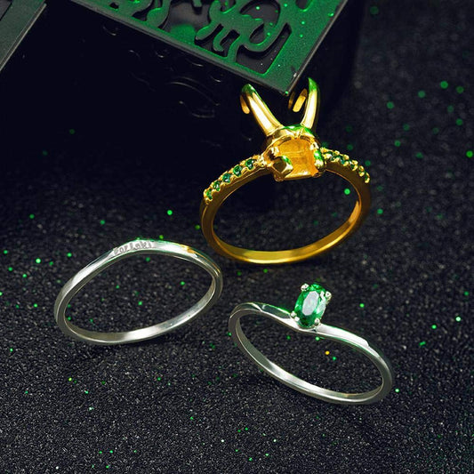 Creative Personality Three-in-one Rhinestone Jewelry Ring - ZOHOR