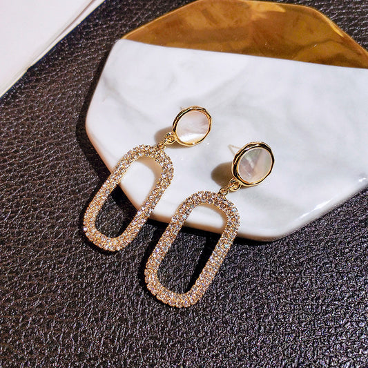 Tassel Jewelry Full Diamond Exaggerated Earrings For Women - ZOHOR