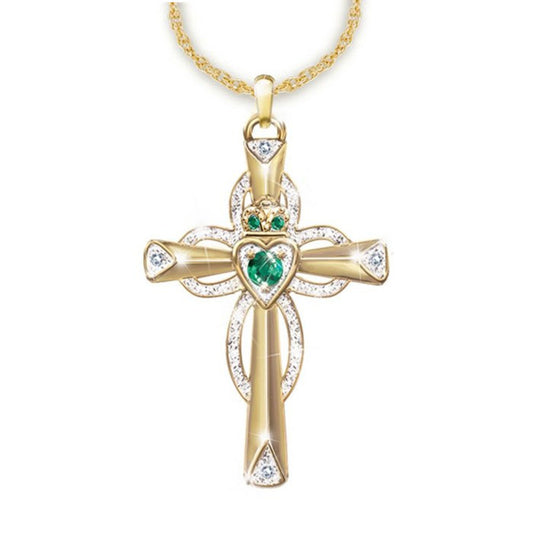 Emerald Cross European And American Religious Style Jewelry - ZOHOR